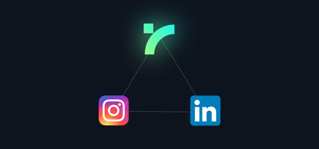 Instagram and LinkedIn social media posting